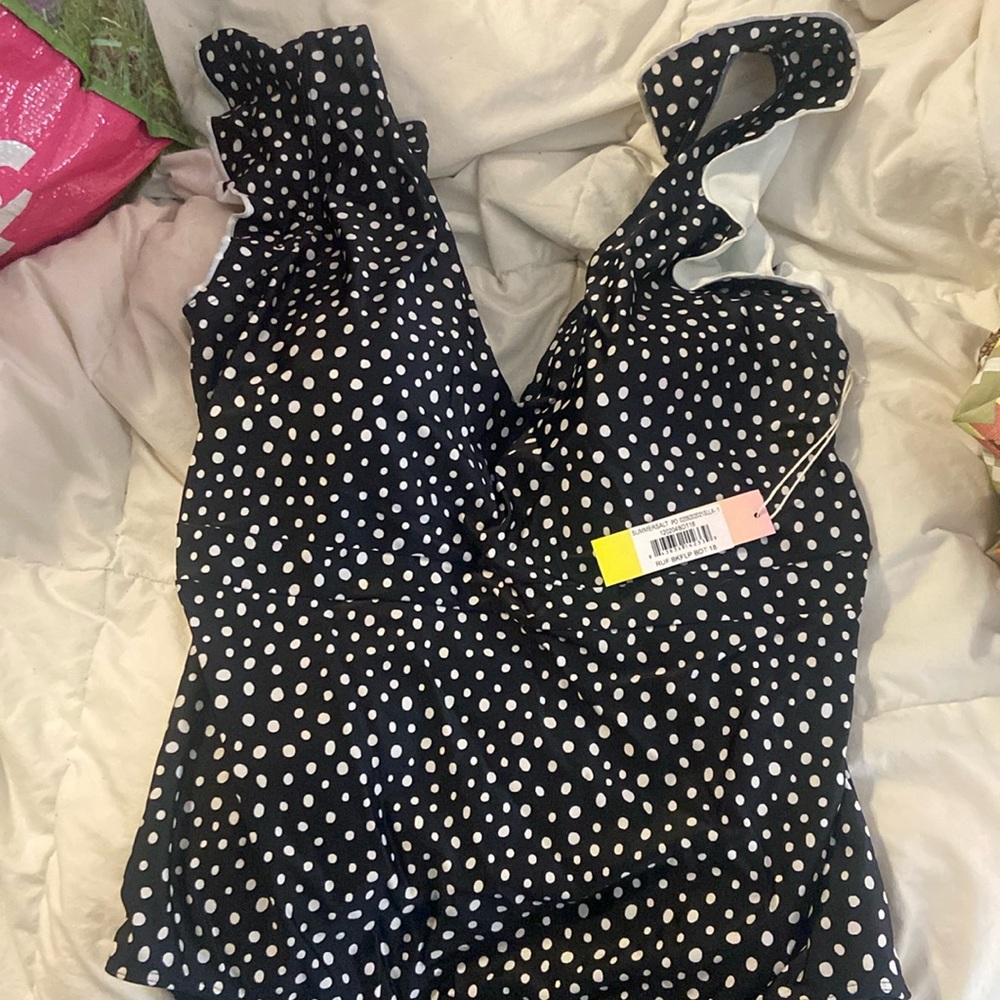 Summersalt Ruffle Backflip Polka Dot Swimsuit